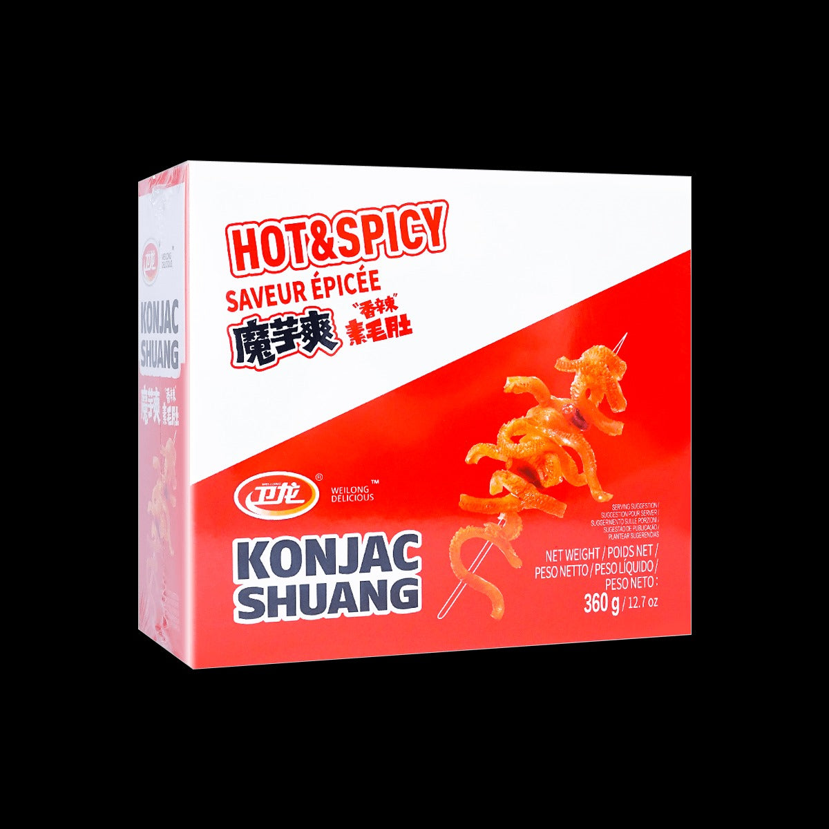 Hot & Spicy Vegetarian Tripe, Konjac Snacks, 12.7oz