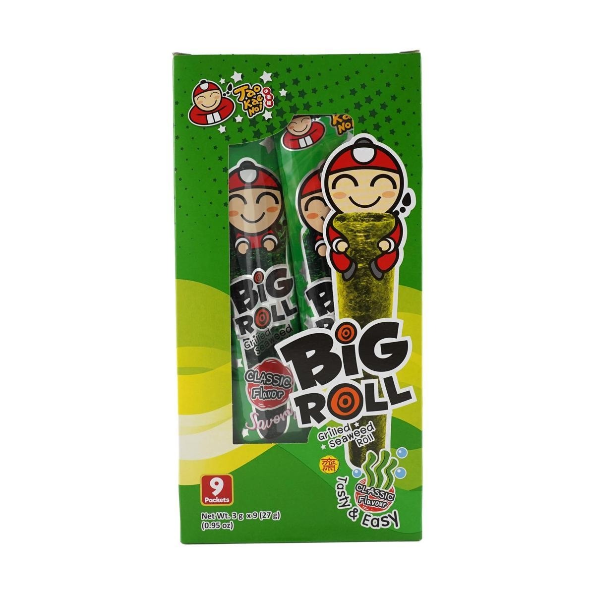 Big Roll Grilled Seaweed Roll Original Flavor, 9 Pieces 1.14 oz