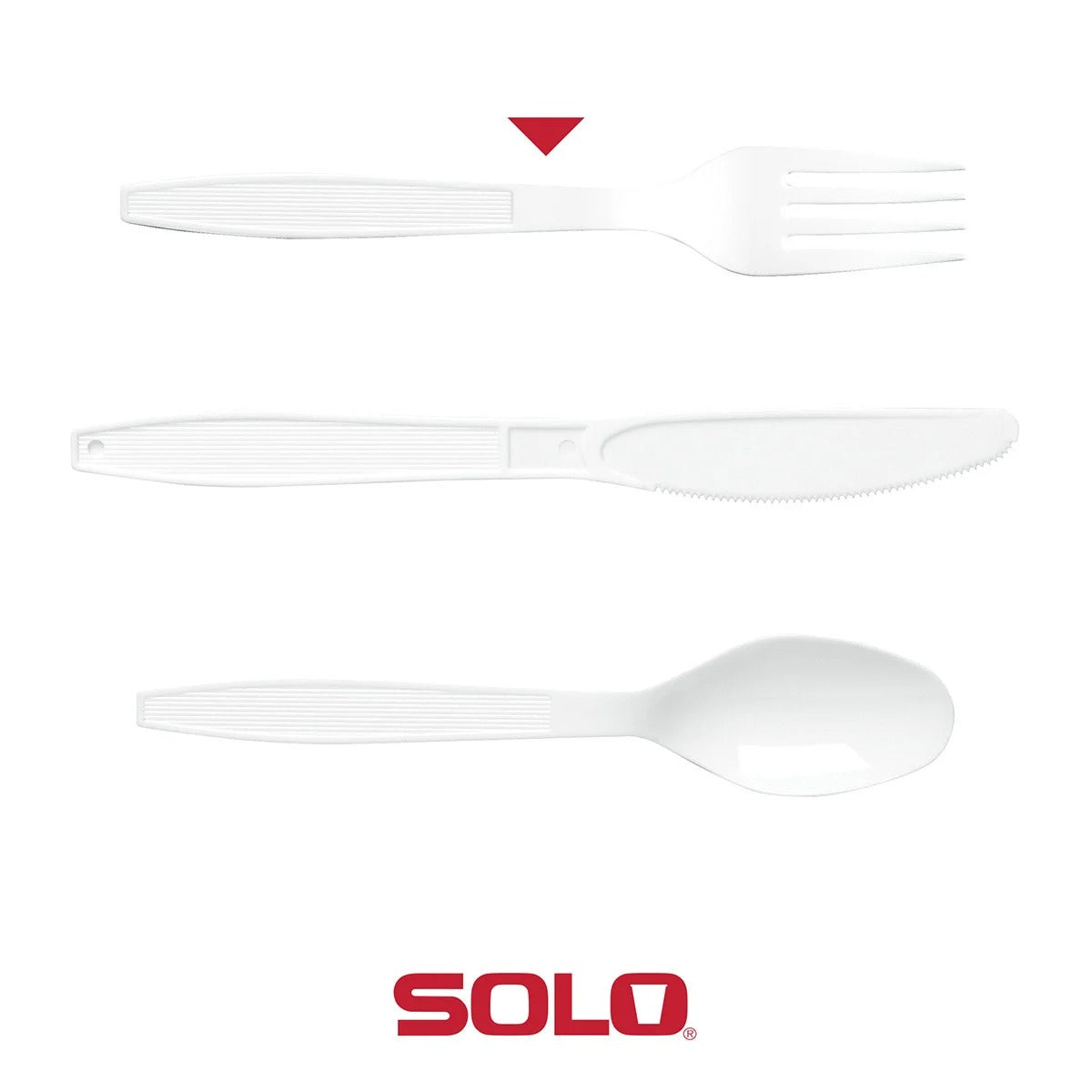 Solo Heavyweight Plastic Fork, White, 500-count