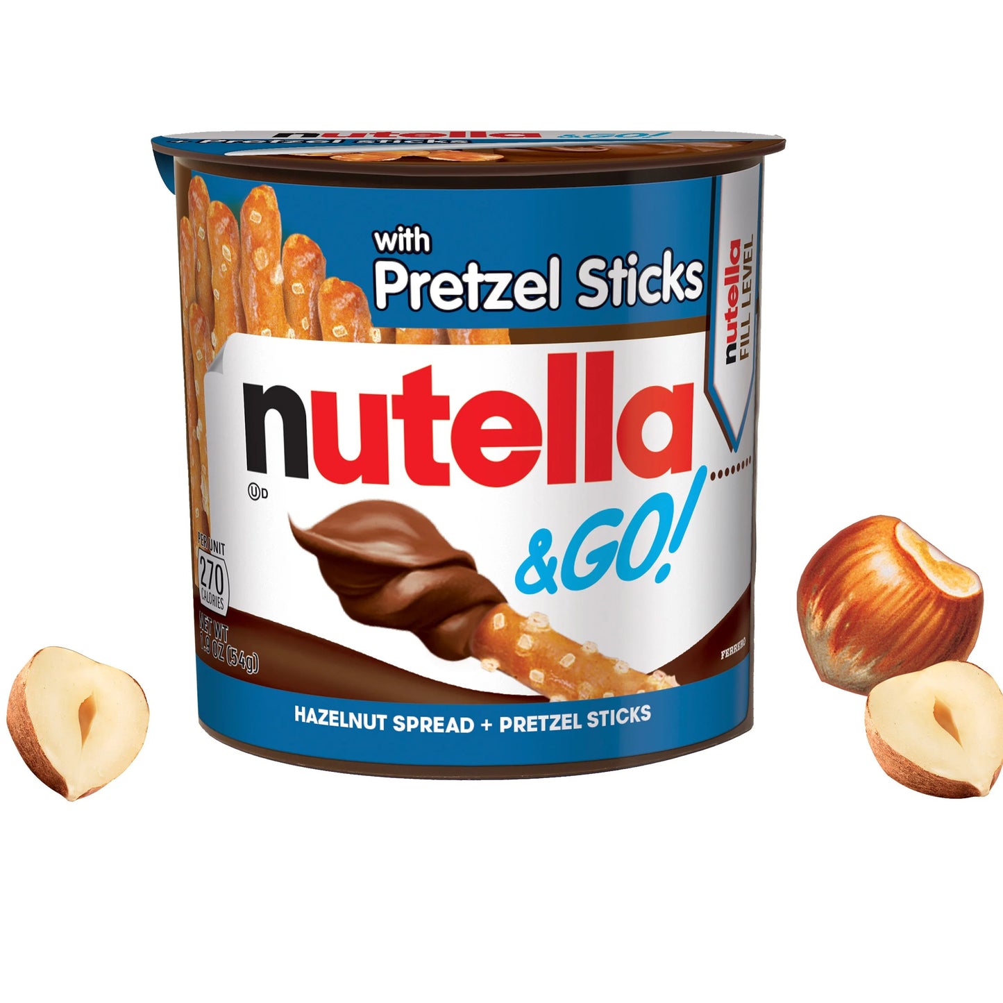 "Nutella & GO! Hazelnut and Cocoa Spread With Pretzels, 1.9 oz, 16 Pack "