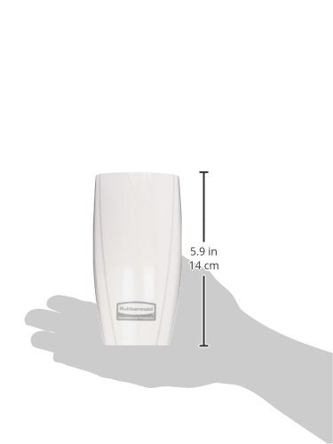 Rubbermaid Commercial Products TCell Automatic Odor-Controlling Air Freshener Dispenser White Easy to Install Battery Free for Restrooms in Restaurants/Hotels/Schools/Airports/Offices