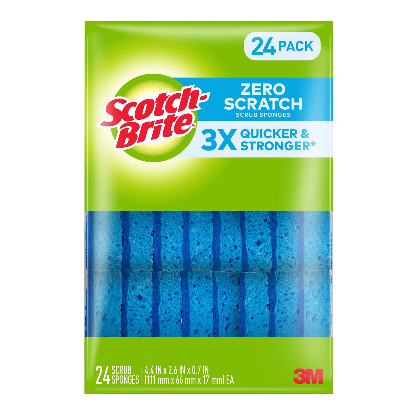 Scotch-Brite Zero Scratch Sponge, 24-count