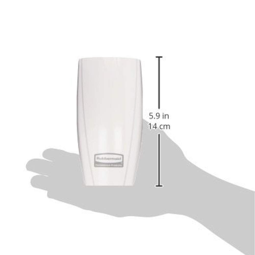 Rubbermaid Commercial Products TCell Automatic Odor-Controlling Air Freshener Dispenser White Easy to Install Battery Free for Restrooms in Restaurants/Hotels/Schools/Airports/Offices