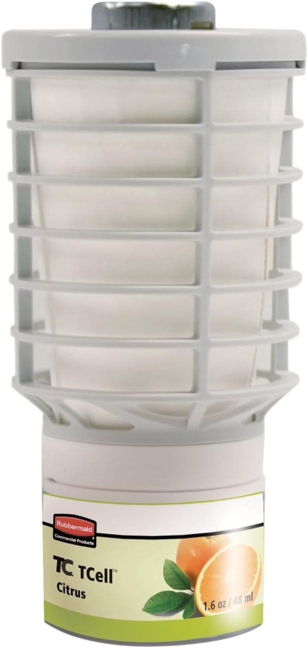 Rubbermaid Commercial Products TCell Air Freshener Refill Citrus Odor Neutralizing Long Lasting Consistent Battery Free for Restrooms in Restaurants/Hotels/Schools/Airports/Offices