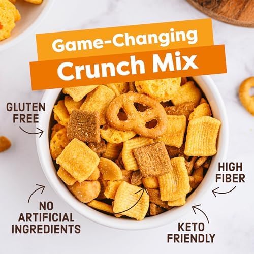 Catalina Crunch Mix Cheddar High Fiber Protein Snack Mix | Grab & Go, Low Carb, Protein Snacks, Keto Friendly 1.85 oz (Pack Of 12)