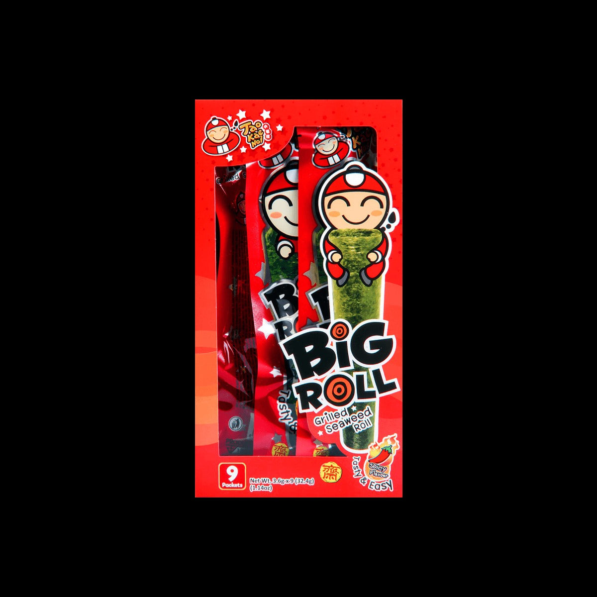 Big Roll Grilled Seaweed Roll Spicy Flavor 9pc 1.14 oz