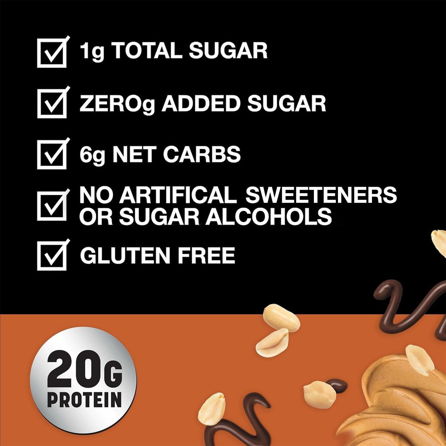 KIND Protein MAX Crispy Chocolate Peanut Butter Snack Bars, 20g of Protein, Keto Friendly, 1g of Sugar Per Bar, Gluten Free, 12 Count Box