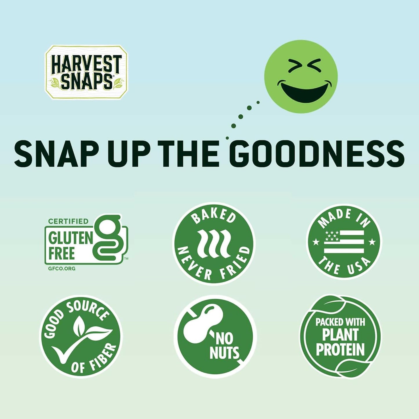 Harvest Snaps Veggie Chips (Lightly Salted Snack Crisps) | Powered by Plant Protein, Gluten Free, Non-GMO Baked Vegetable Crisps | Made in USA | 36 Snack Packs
