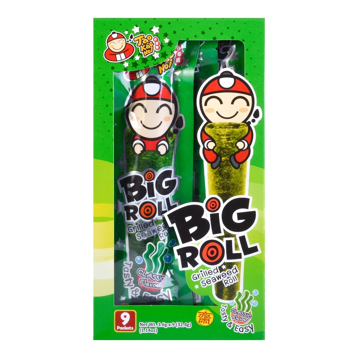 Big Roll Grilled Seaweed Roll Original Flavor, 9 Pieces 1.14 oz