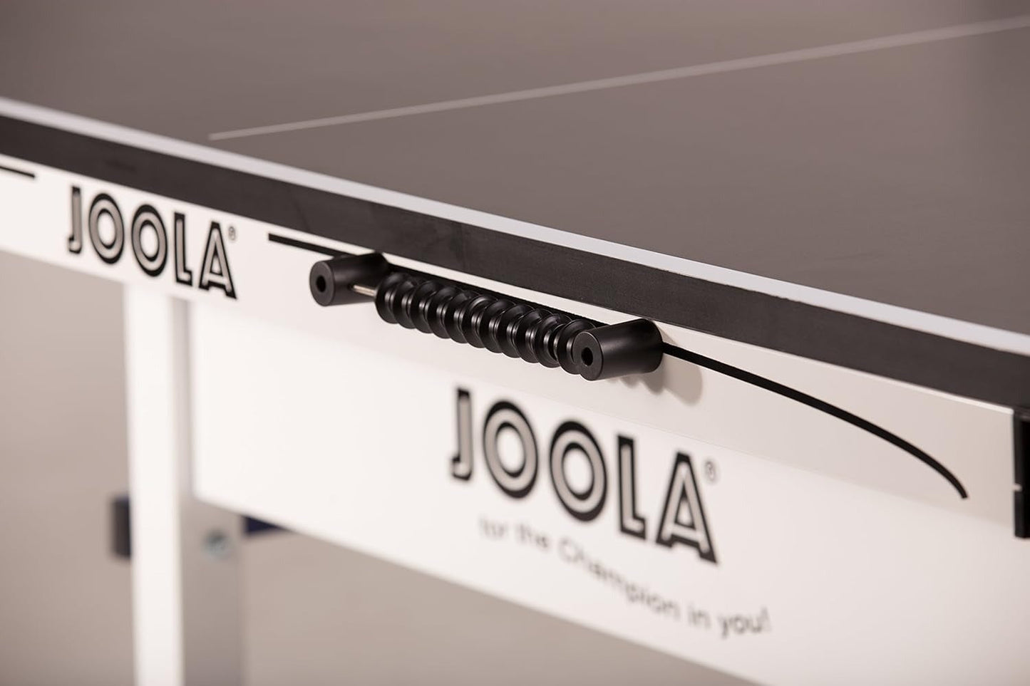 JOOLA Inside Professional MDF Indoor Ping Pong Table with Quick Clamp Table Tennis Net and Post Set - 10 Minute Easy Assembly - Tournament Quality - Foldable with Single Player Playback Mode