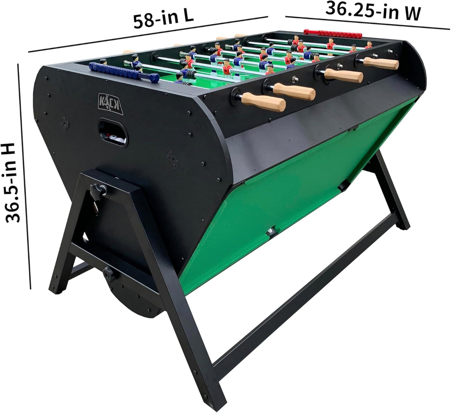 KICK Triplex 55″ Telescopic Rods 3-in-1 Swivel Multi Game Table - Combo Game Table Set - Billiards, Air-Hockey and a Foosball for Home, Game Room, Friends and Family!