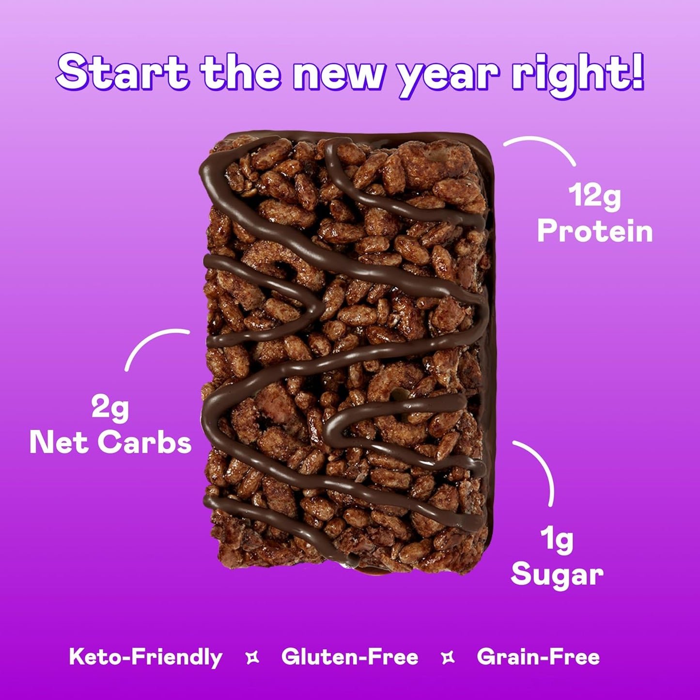 MAGIC SPOON Treats - High Protein, Low Carb, Keto Friendly, Low Sugar, Gluten Free, Crispy Protein Bar Cereal Bar, On-The-Go Healthy Snack (Double Chocolate, 8 Bars)