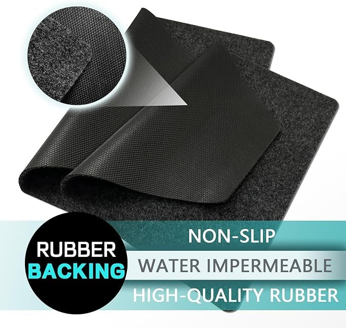 Urinal Mats 6 Pack Urinal Pads Urinal Floor Mats for Men Bathroom Commerical Disposable Non-Slip Rubber Backing Washable Urinals Mat Eliminating Odor 17.7" x 20.5" (3 Pcs Black 3 Pcs Dark Grey)