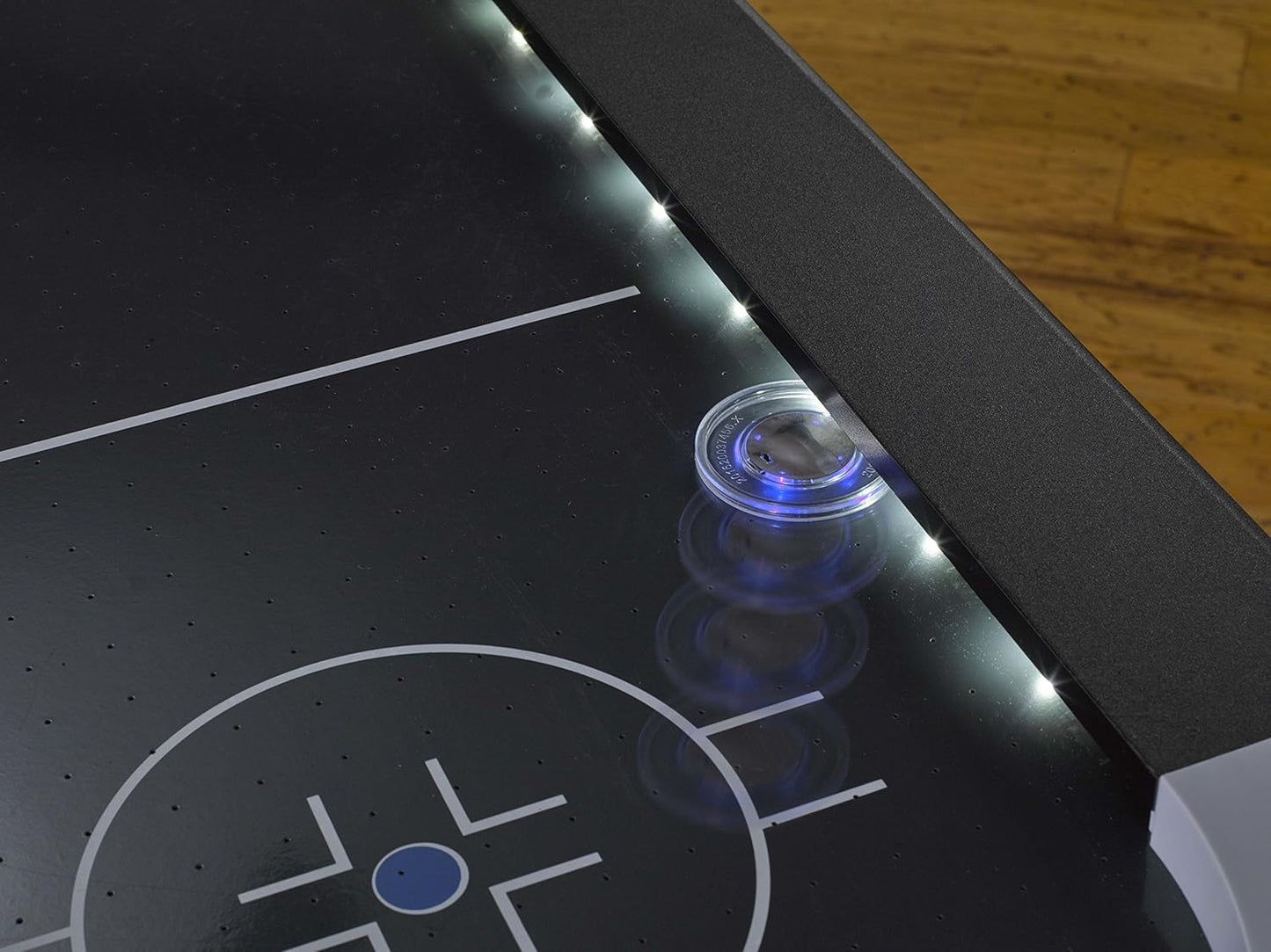 Triumph Sports Lumen-X Lazer 6' Interactive Air Hockey Table Featuring All-Rail LED Lighting and In-Game Music
