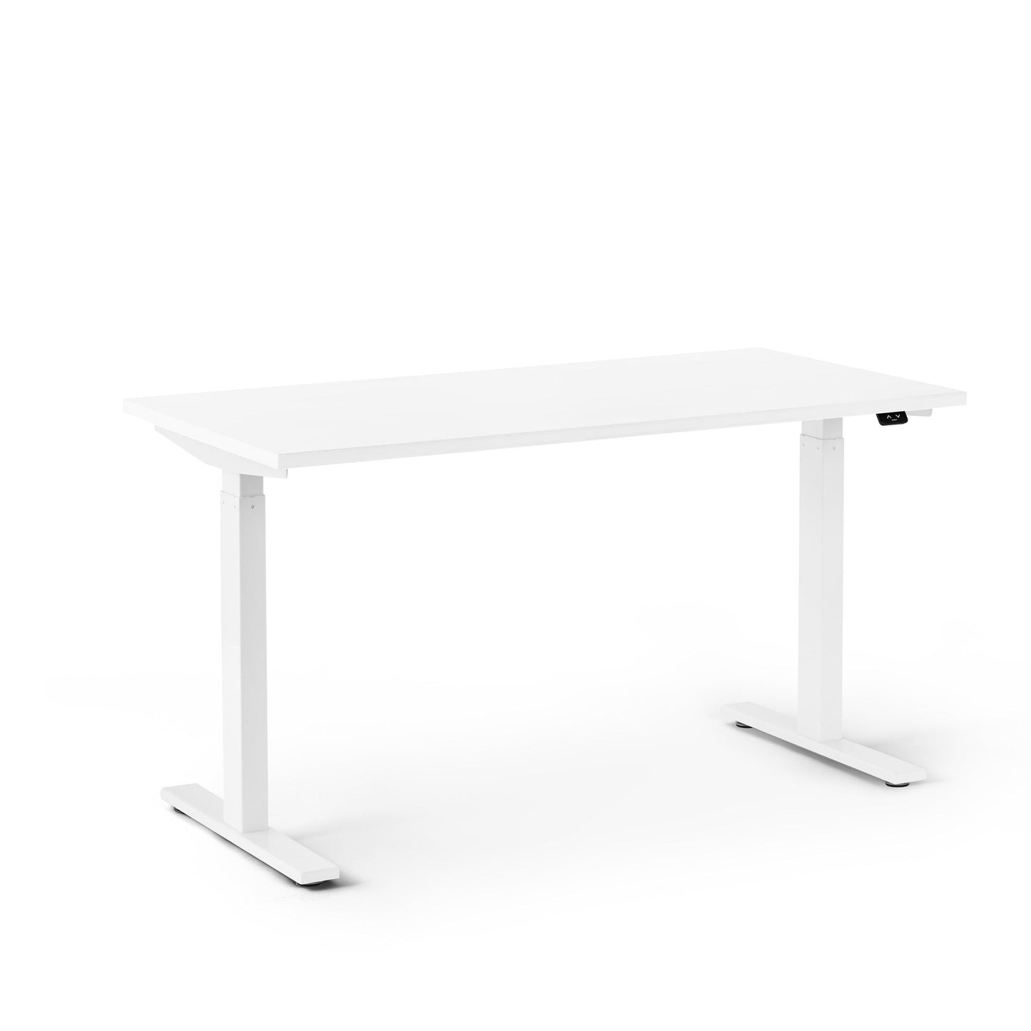 Series L 2S Adjustable Height Single Desk, White Legs - 57