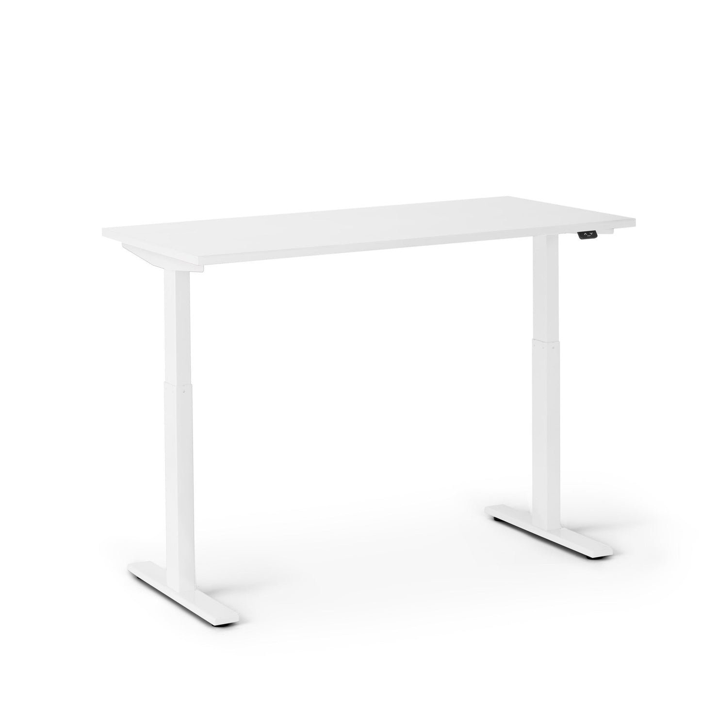 Series L 2S Adjustable Height Single Desk, White Legs - 57