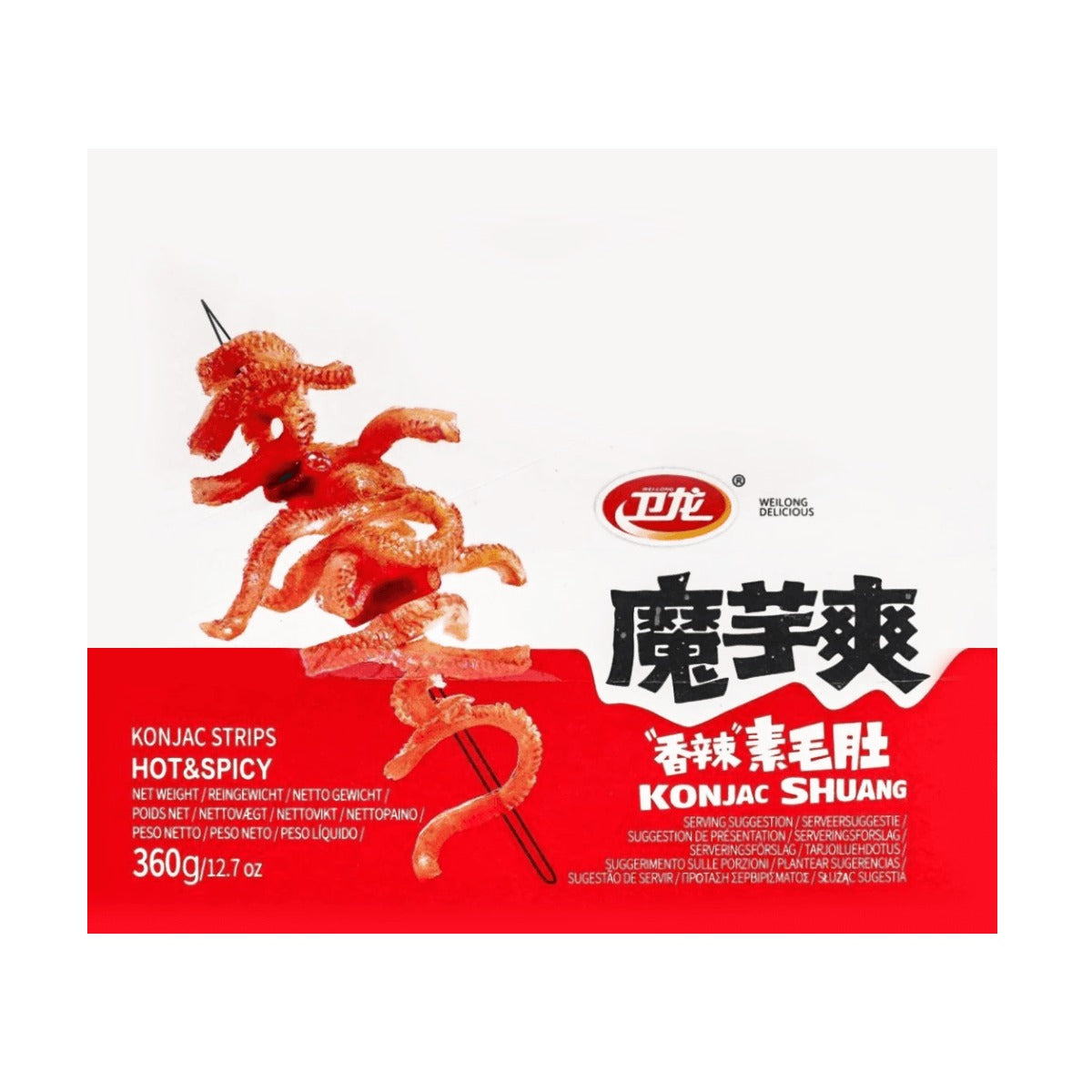 Hot & Spicy Vegetarian Tripe, Konjac Snacks, 12.7oz