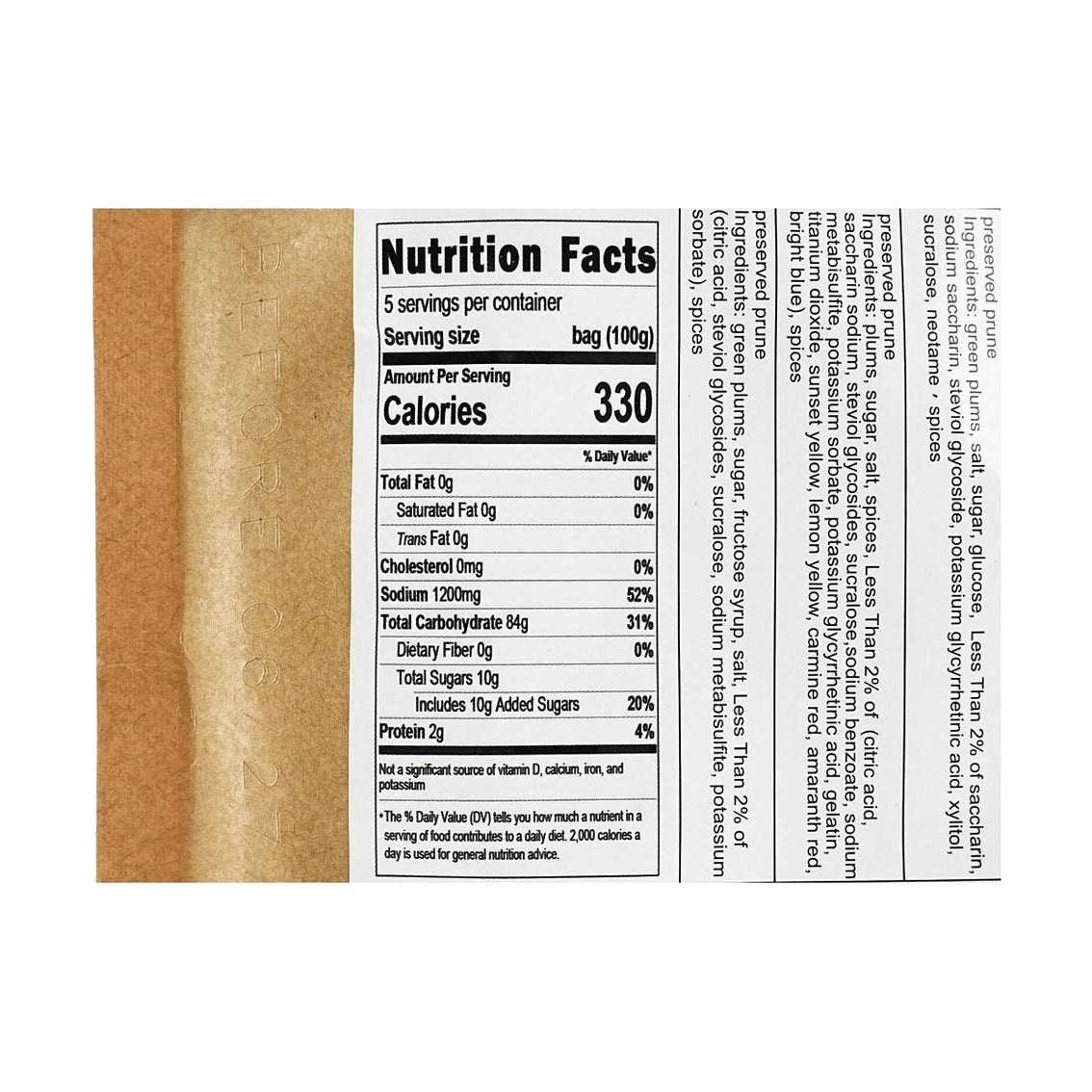 Dried Plums 17.64 oz