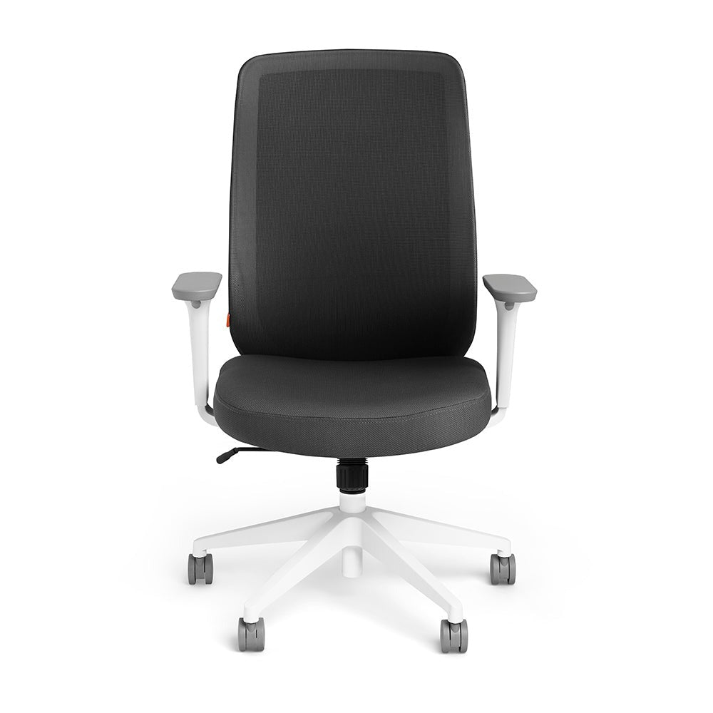 Dark Gray Max Task Chair High Back, White Frame
