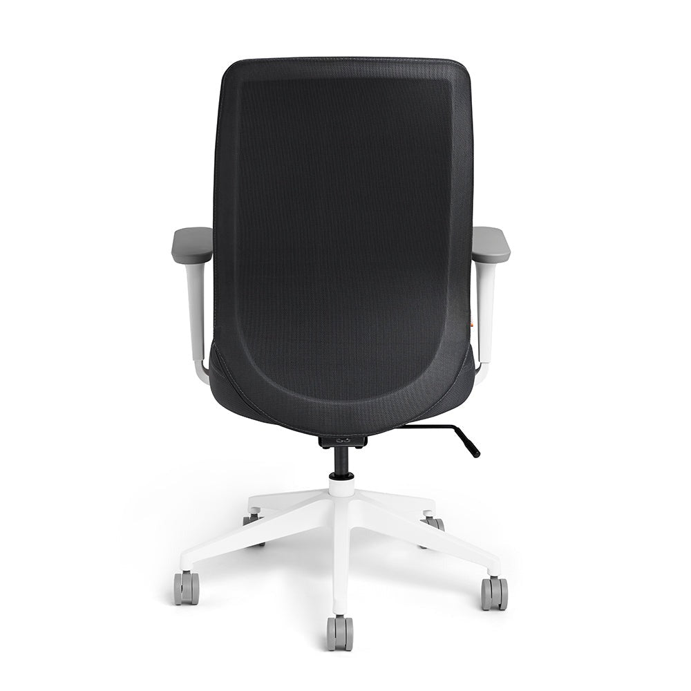 Dark Gray Max Task Chair High Back, White Frame