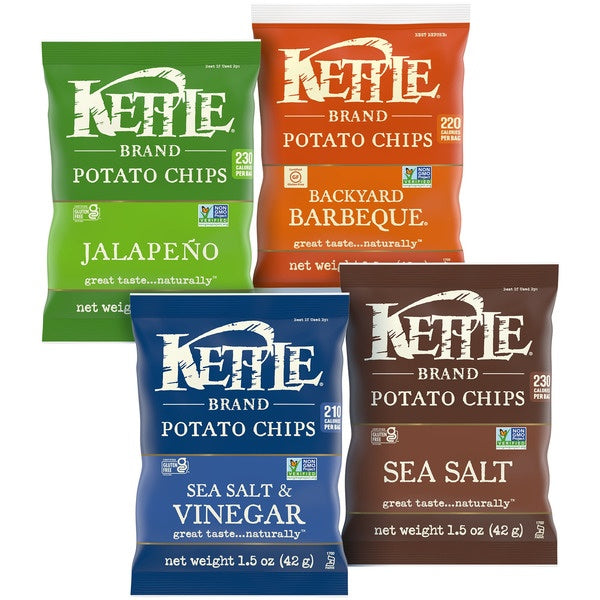 Kettle Chip Brand Potato Chips, Variety Pack, 1.5 oz, 36 ct