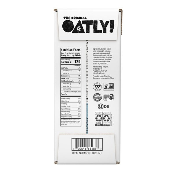 Oatly Original Oat Milk, 64 oz, 3-count
