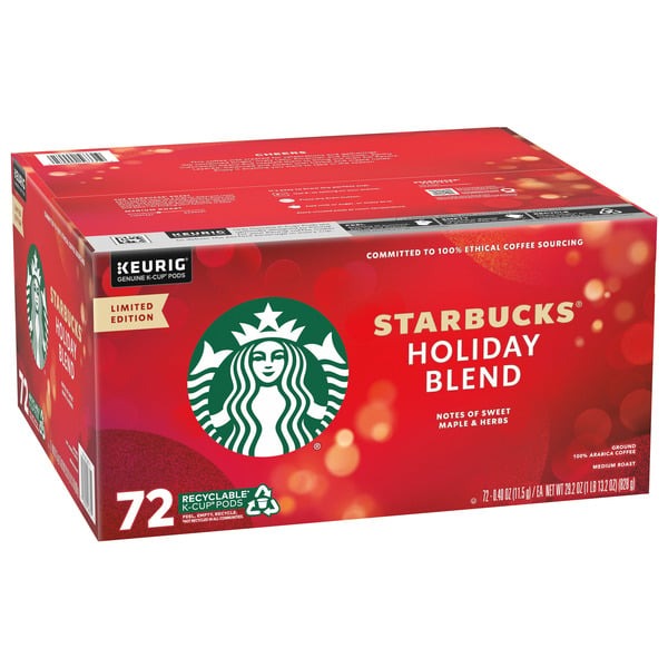 Starbucks Coffee Holiday Blend K-Cup Pod, 72-count