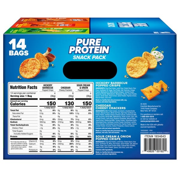 Pure Protein Snack Pack Variety, 14-pack