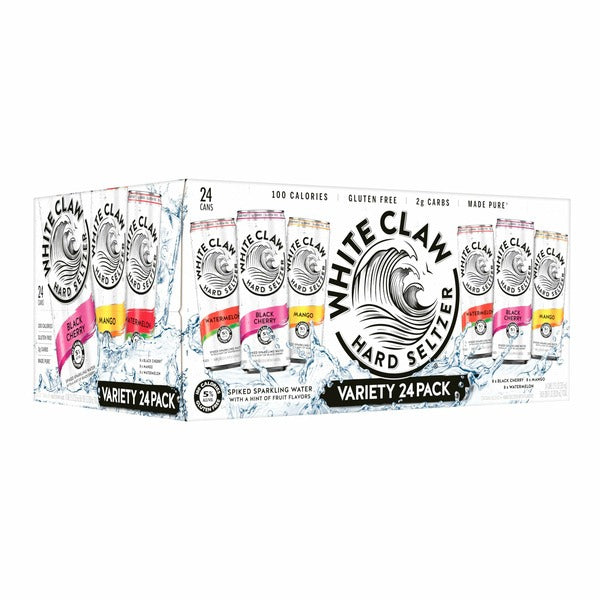 White Claw Hard Seltzer Variety Pack, 12 fl oz, 24-count