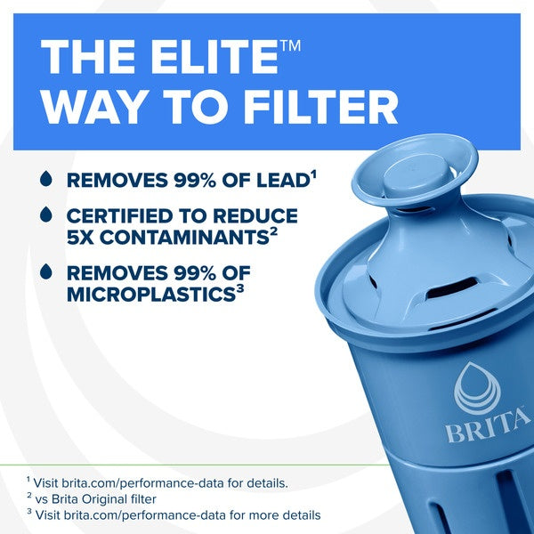 Brita Elite Water Filter, Advanced Carbon Core Technology, Made Without BPA