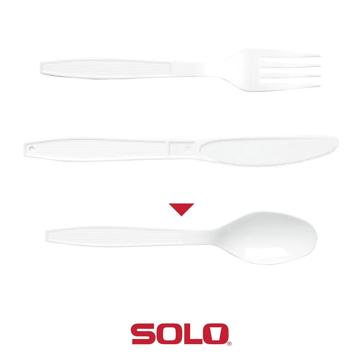 Solo Heavyweight Plastic Spoon, White, 500-count