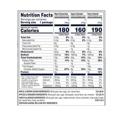 Quaker Instant Oatmeal Cups, Variety Pack, 19.8 oz., 12-Count