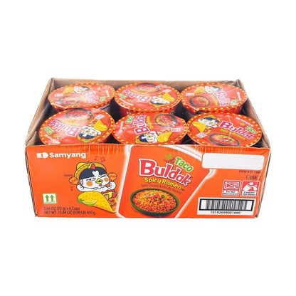 SAMYANG Taco Buldak Spicy Ramen Noodles ,Spicy Chicken Artificial Flavor Instant Noodle ,6 Cups, 15.84oz