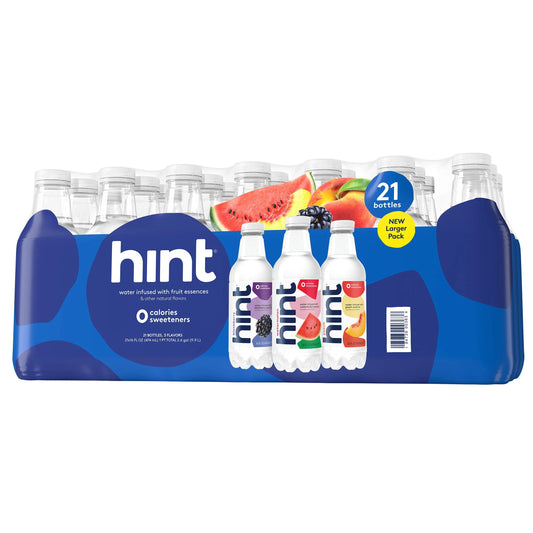 Hint Water Infused with Fruit Essences Variety, 16 fl oz, 21-count