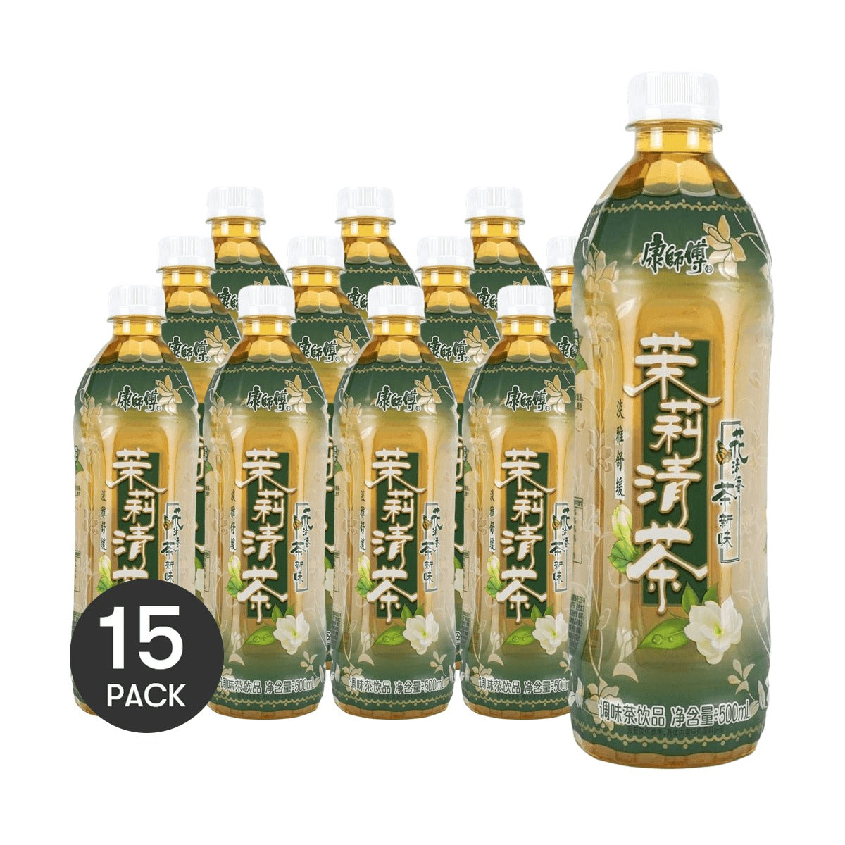 MASTER KONG Low Sugar Jasmine Green Tea - Healthy & Refreshing, 16.9fl oz *15【15 Packs】