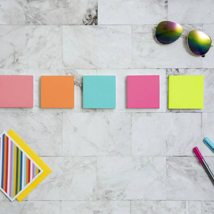 Post-it Notes, 3” x 3”, Assorted Bright Colors, 100 Sheets, 24 Pads