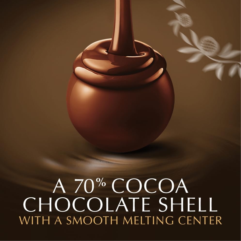 Lindt LINDOR 70% Extra Dark Chocolate Truffles, Dark Chocolate Candy with Smooth, Melting Truffle Center, Great for Gift Giving, 5.1 oz. Bag (6 Pack)