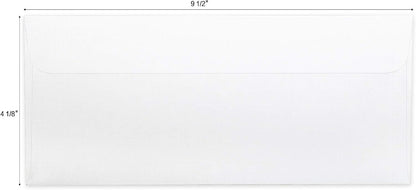 HERKKA #10 Security Self-Seal Envelopes, No.10 Windowless Bussiness Envelopes, Security Tinted with Printer Friendly Design - Size 4-1/8 x 9-1/2 Inch - White - 24 LB - 1000 Pack