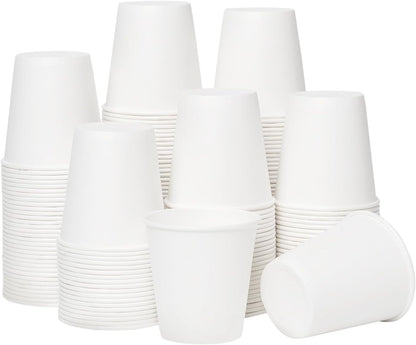 RACETOP [100 Pack] 3 oz Bathroom Paper Cups, Disposable Paper Cups, Mouthwash Cups, Paper Coffee Cups, Ideal for Bathroom