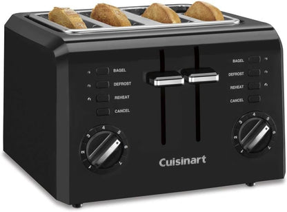 Cuisinart CPT-142BK 4-Slice Compact Plastic Toaster, Black