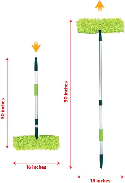 Pine-Sol Broom & Mop Cleaning Set - All-in-One Floor Cleaning Kit with Angled Broom and Dustpan, Twist & Microfiber Mops, Mini Dustpan with Brush, and Wall Mount Storage Rack - 7 Pieces