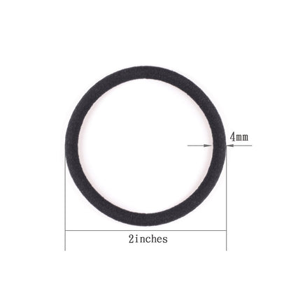 120 Pieces Black Hair Ties for Thick and Curly Hair Ponytail Holders Hair Elastic Band for Women or Men(4mm)