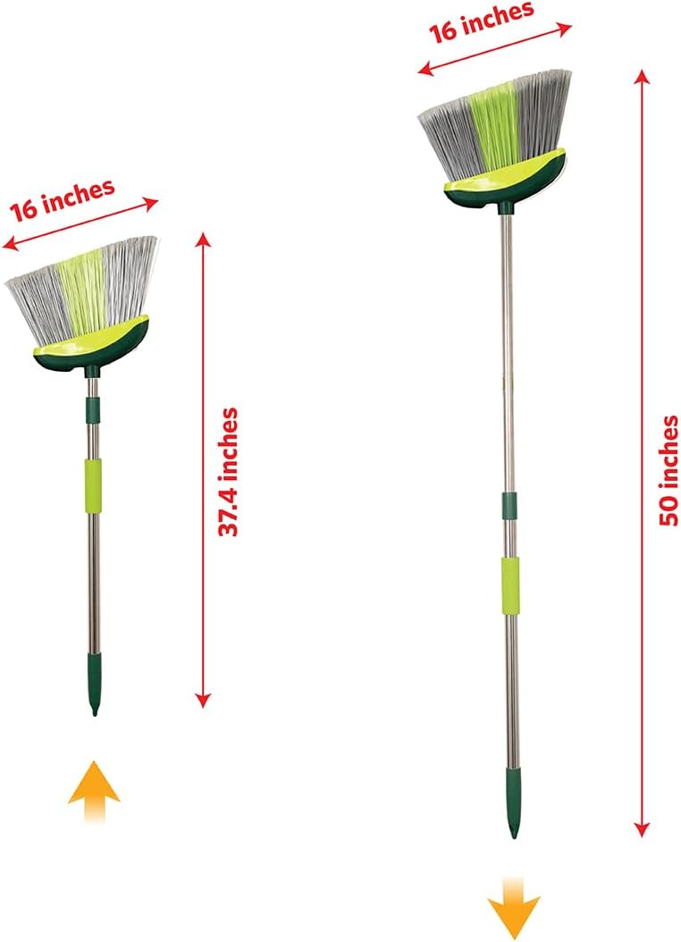 Pine-Sol Broom & Mop Cleaning Set - All-in-One Floor Cleaning Kit with Angled Broom and Dustpan, Twist & Microfiber Mops, Mini Dustpan with Brush, and Wall Mount Storage Rack - 7 Pieces