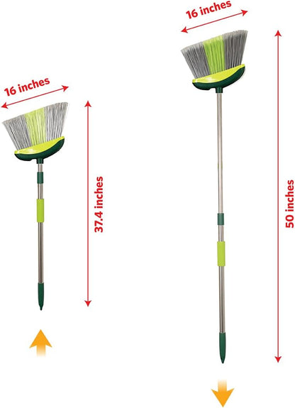 Pine-Sol Broom & Mop Cleaning Set - All-in-One Floor Cleaning Kit with Angled Broom and Dustpan, Twist & Microfiber Mops, Mini Dustpan with Brush, and Wall Mount Storage Rack - 7 Pieces