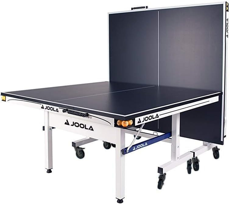 JOOLA Inside Professional MDF Indoor Ping Pong Table with Quick Clamp Table Tennis Net and Post Set - 10 Minute Easy Assembly - Tournament Quality - Foldable with Single Player Playback Mode