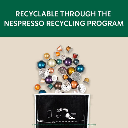 Starbucks by Nespresso Vertuo, Pike Place, Medium Roast Coffee 30-count Coffee Pods, Brews 7.8 oz.
