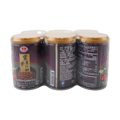 TAISUN 【Value Pack】Mixed Congee - Black Glutinous Rice & Job's Tears, 6 Cans* 9oz
