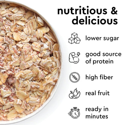 Mylk Labs Maple Strawberry Protein Oatmeal Cups – Whole Grain, Low Sugar Breakfast with Superfoods – Quick & Easy Instant Oatmeal, Non-GMO, Gluten Free, Nut Free (12 Pack)