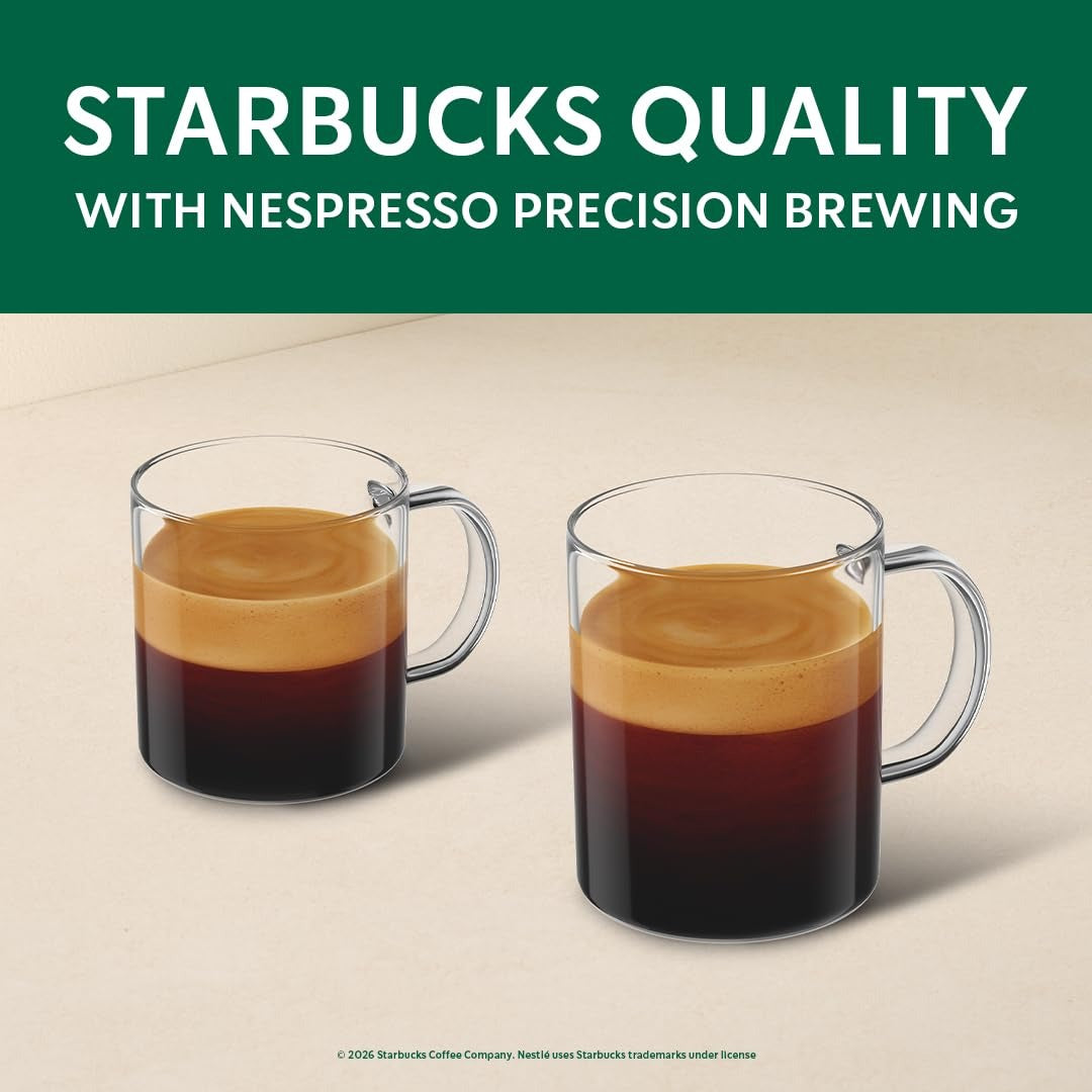 Starbucks by Nespresso Vertuo, Pike Place, Medium Roast Coffee 30-count Coffee Pods, Brews 7.8 oz.