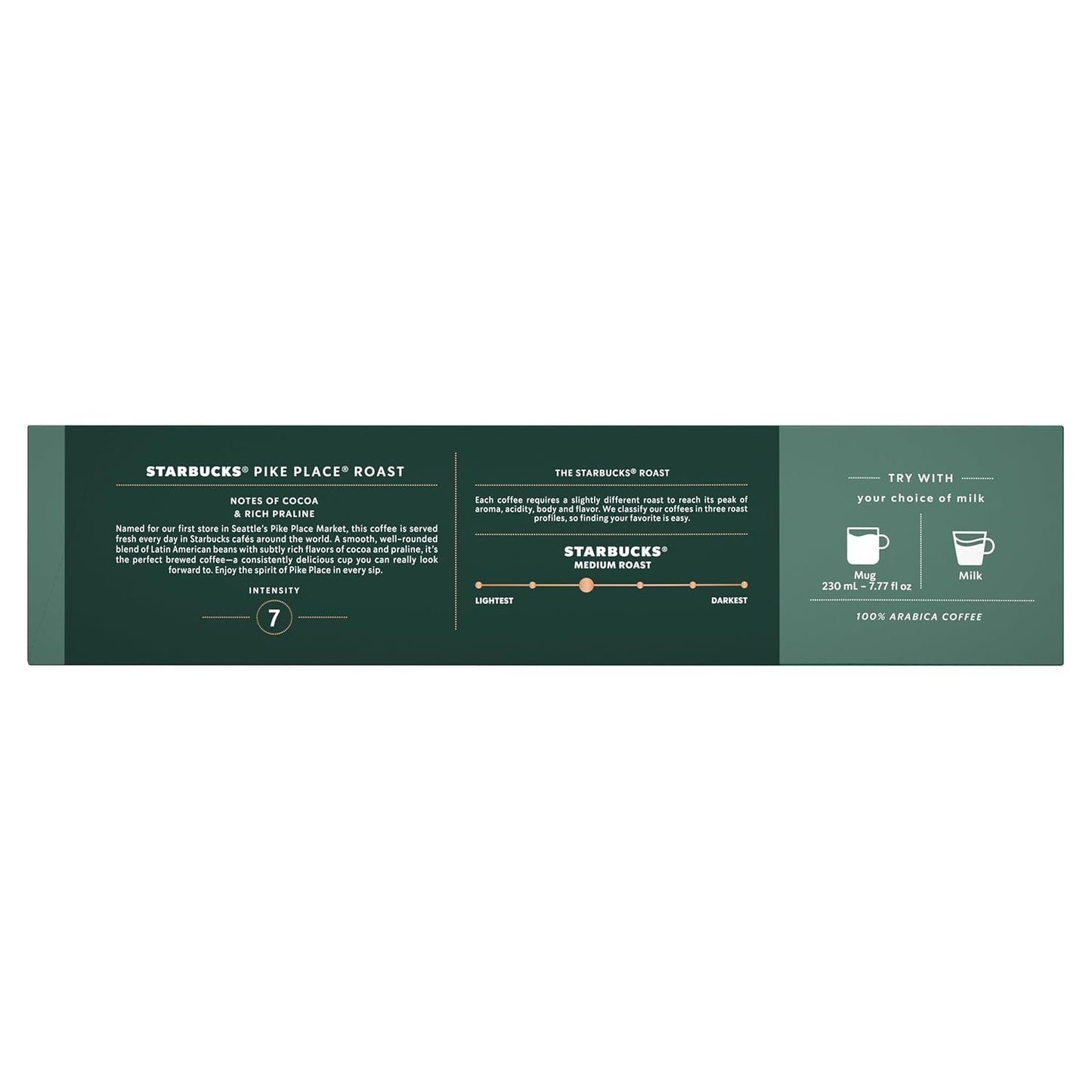 Starbucks by Nespresso Vertuo, Pike Place, Medium Roast Coffee 30-count Coffee Pods, Brews 7.8 oz.